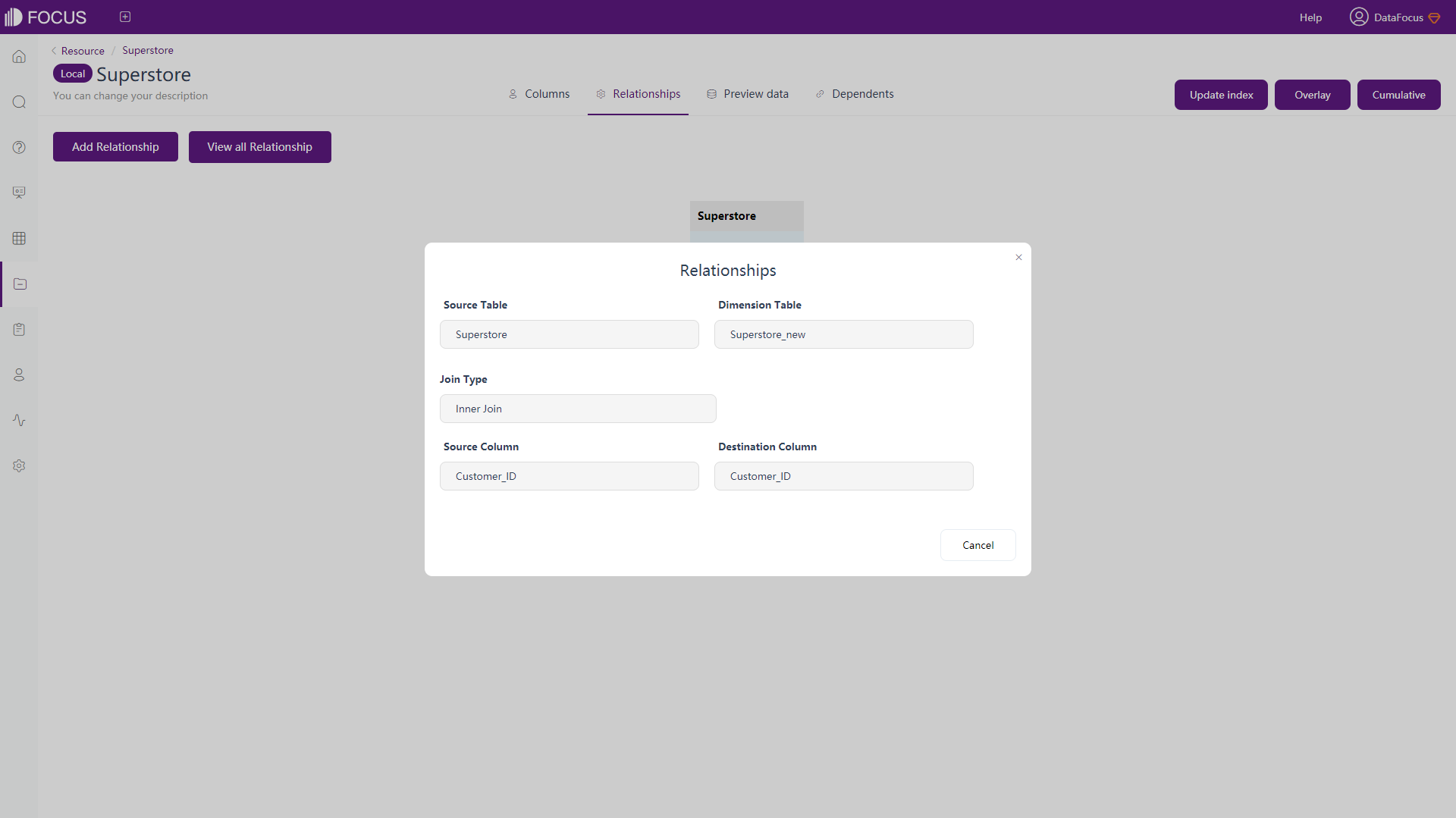 Figure 6-3-4 Relationship detail page